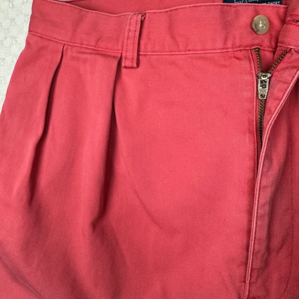 Polo Ralph Lauren Tyler Shorts Mens 36 (fits 34) Coral Pleated Classic Chino Y2K